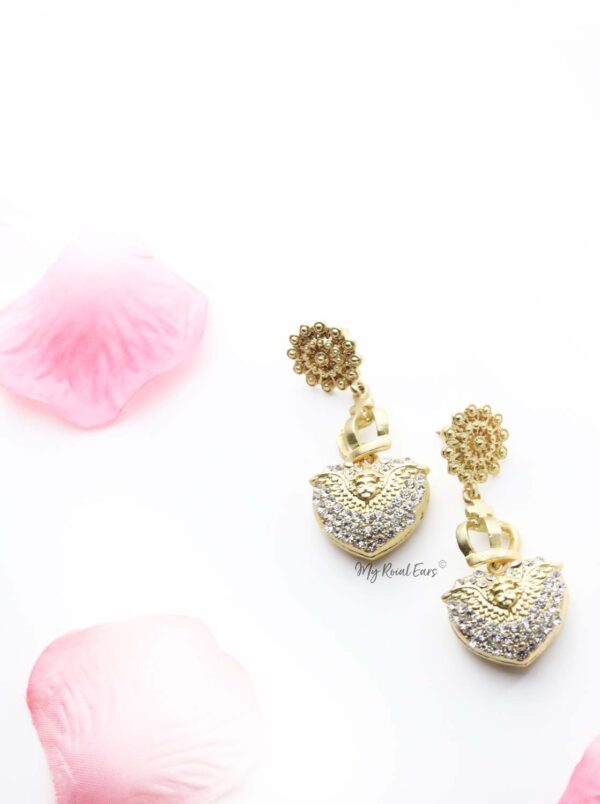 Helen- baroque-inspired gold drop earrings - My Roial Ears LTD