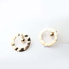 Merope- gold plated oval small dangling ball statement earrings - My Roial Ears LTD