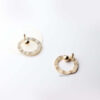 Merope- gold plated oval small dangling ball statement earrings - My Roial Ears LTD