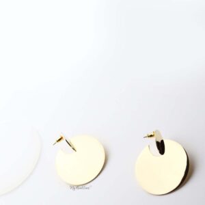 Tyche- gold plated stunning abstract design drop earrings - My Roial Ears LTD