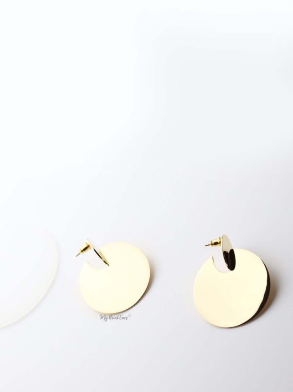 Tyche- gold plated stunning abstract design drop earrings - My Roial Ears LTD
