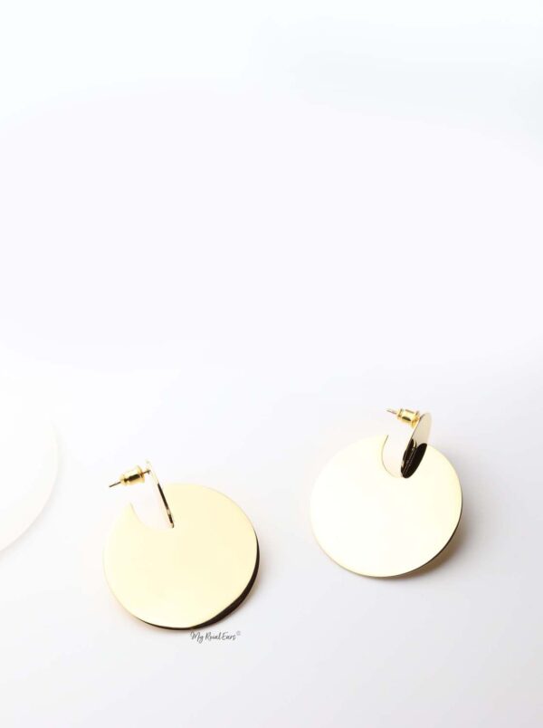 Tyche- gold plated stunning abstract design drop earrings - My Roial Ears LTD