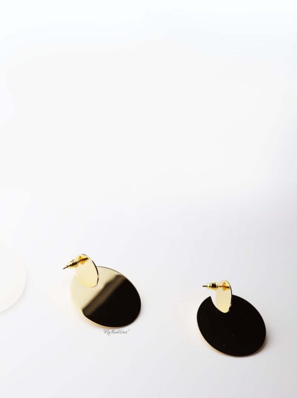 Tyche- gold plated stunning abstract design drop earrings - My Roial Ears LTD