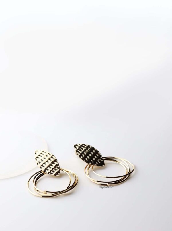 Eos- cute statement gold stud earrings - My Roial Ears LTD
