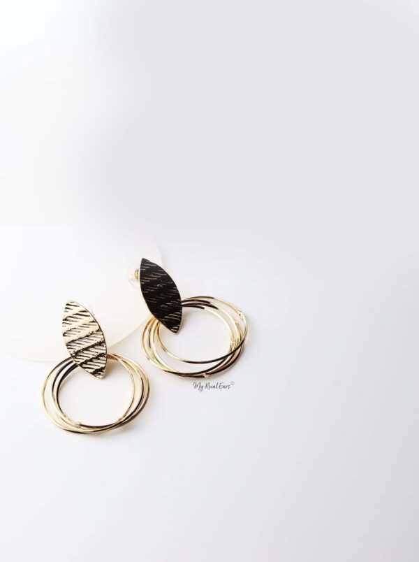 Eos- cute statement gold stud earrings - My Roial Ears LTD