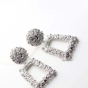 Brizo Silver- trendy statement gold drop earrings - My Roial Ears LTD