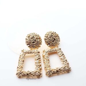 Brizo- trendy statement gold drop earrings - My Roial Ears LTD