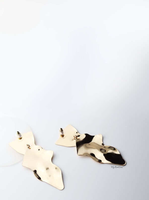 Penelope- gold plated abstract striking statement earrings - My Roial Ears LTD