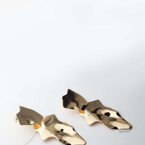 Penelope- gold plated abstract striking statement earrings - My Roial Ears LTD
