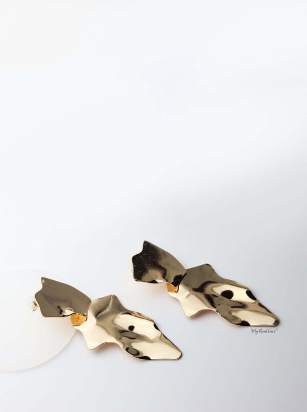 Penelope- gold plated abstract striking statement earrings - My Roial Ears LTD