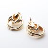 Bartlett-interlock statement stud design gold earrings - My Roial Ears LTD
