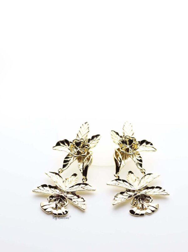 Anthurium- tropical flower statement earrings - My Roial Ears LTD