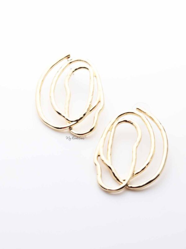 Carissa- impressive abstract statement stud design earrings - My Roial Ears LTD