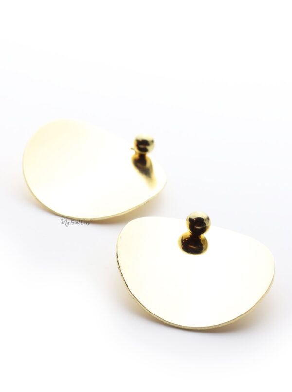 Alejandra- oval round statement stud earrings - My Roial Ears LTD