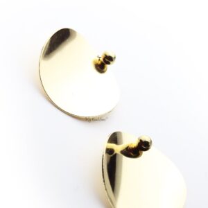 Alejandra- oval round statement stud earrings - My Roial Ears LTD
