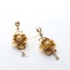 Gaia- gold plated 3d floral glam earrings - My Roial Ears LTD