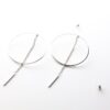Aglaia Silver- statement stud long drop hoop chain gold earrings - Image 3