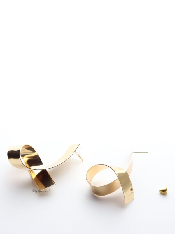 Despina Silver- impressive abstract gold earrings - Image 7
