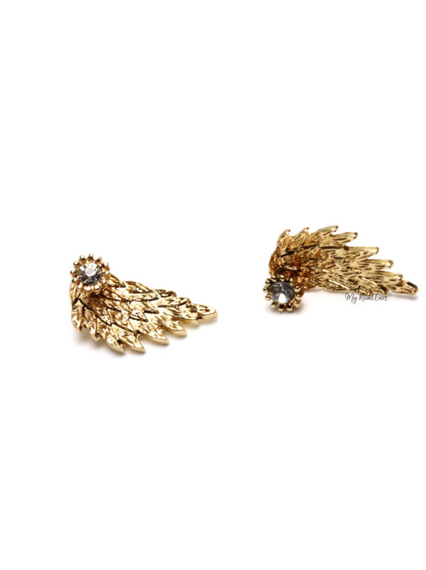 Drea Gold - two in one wing stud earrings