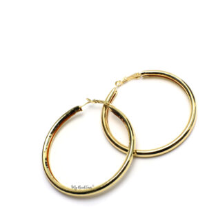 Evadne-gold hoop earrings