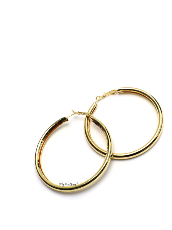 Evadne-gold hoop earrings