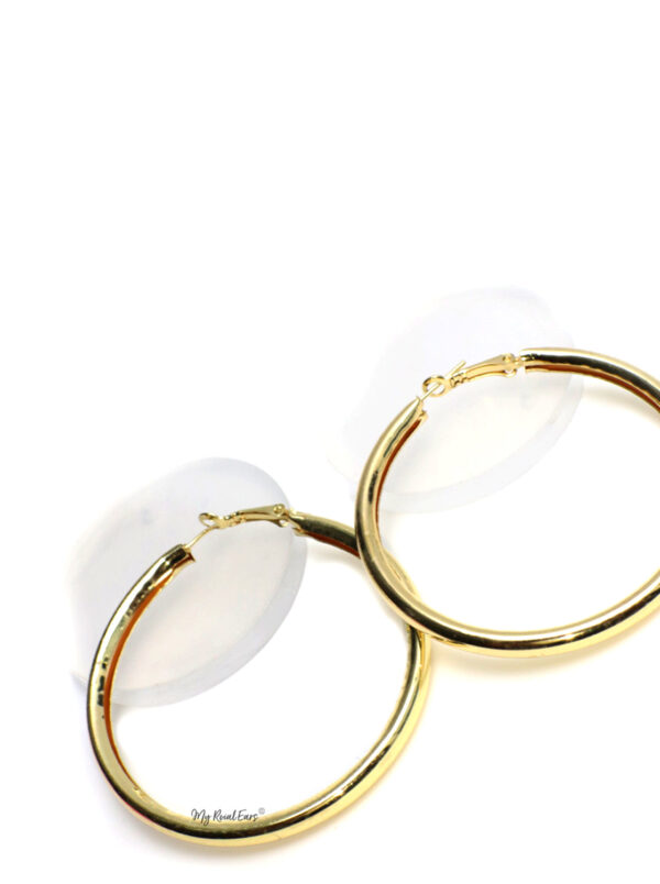 Evadne-gold hoop earrings - Image 3