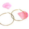 Diana- gold pattern hoop earrings - Image 3