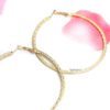 Diana- gold pattern hoop earrings - Image 2