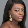 Astraea- gold plated spiral double circle hoop earrings - My Roial Ears LTD