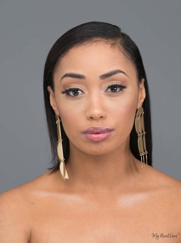 Harmonia- gold plated tassel drop metal earrings - My Roial Ears LTD