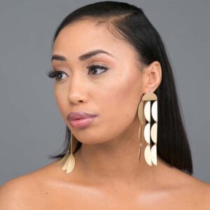 Harmonia- gold plated tassel drop metal earrings - My Roial Ears LTD