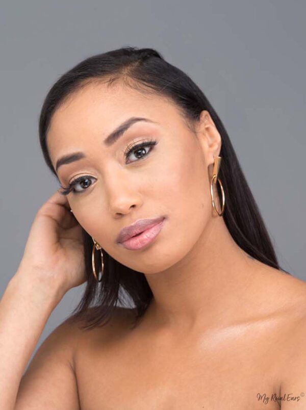 Selene- gold plated big circle hoop earrings - My Roial Ears LTD