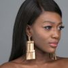 Hippolyta- gold plated tassel statement metal drop earrings - My Roial Ears LTD