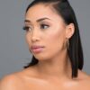 Larisa- matt gold plated vintage inspired u shape drop earrings - My Roial Ears LTD