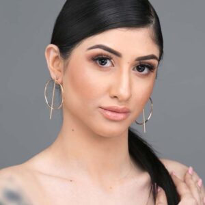 Melaina- gold plated circle statement stud earrings - My Roial Ears LTD