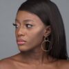 Penelope- gold plated thin hoops earrings - My Roial Ears LTD
