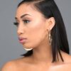 Cassandra H- gold plated snake shaped crystal drop earrings - My Roial Ears LTD