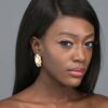 Phaenna- gold plated big pearl classy stud earrings - My Roial Ears LTD