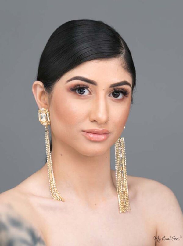 Tisiphone-gold plated extravagant tassel drop earrings - My Roial Ears LTD