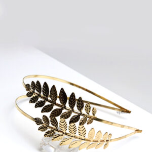 Queen Adela-greek inspired golden leaf headband