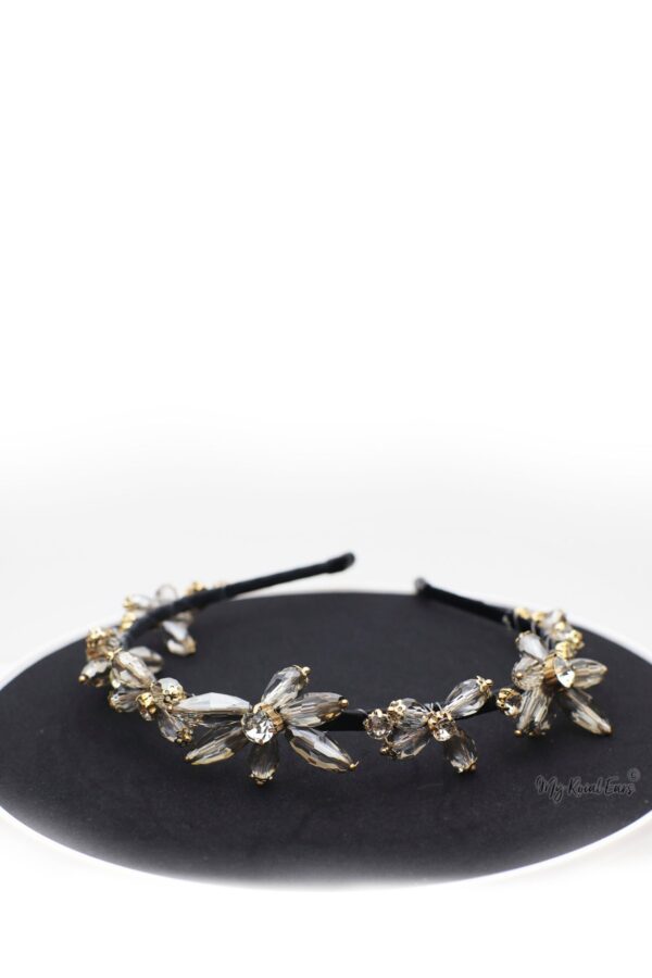 Queen Didrika- striking transparent geometry stone headband - My Roial Ears LTD