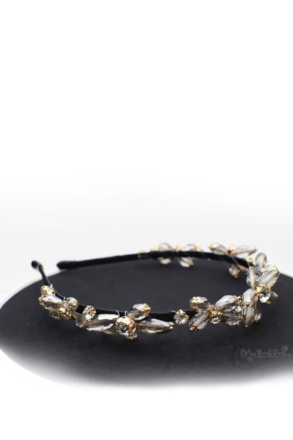 Queen Didrika- striking transparent geometry stone headband - My Roial Ears LTD