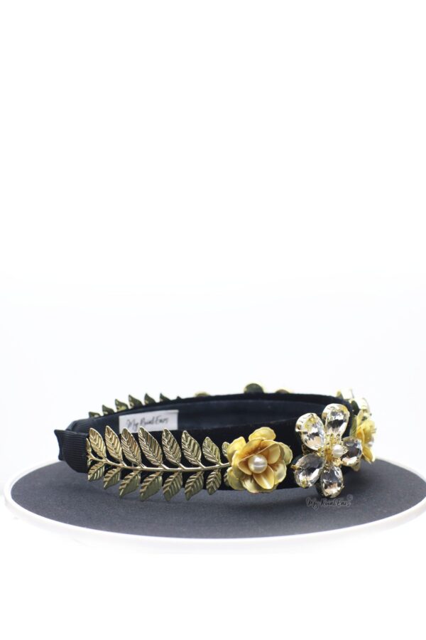 Queen Cayla- golden floral metal headband - My Roial Ears LTD