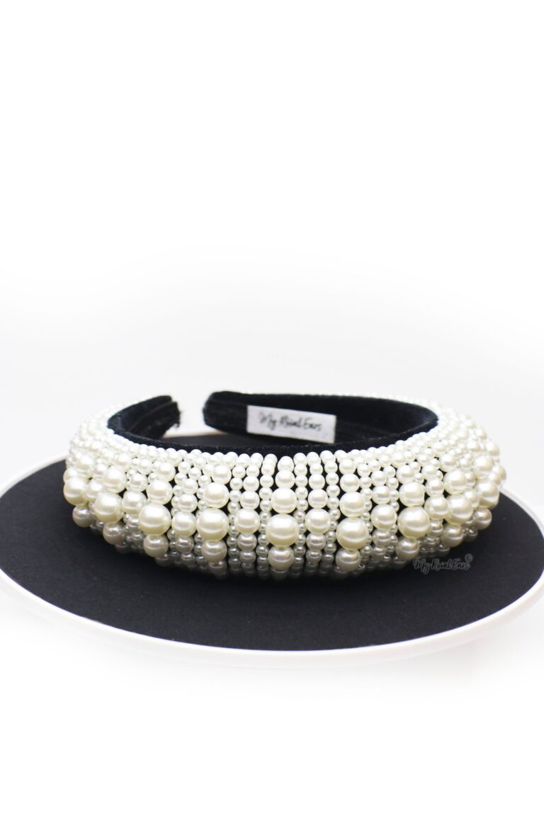 Queen Fabiola- pearl embellished headband - My Roial Ears LTD