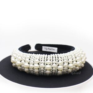 Queen Fabiola- pearl embellished headband - My Roial Ears LTD