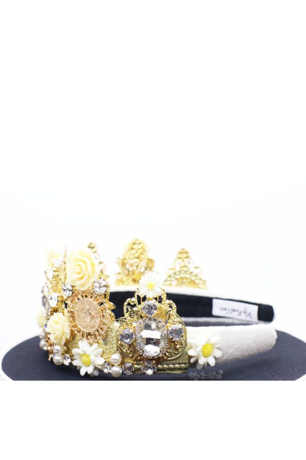 Queen Gloria- golden detailed runway headband - My Roial Ears LTD