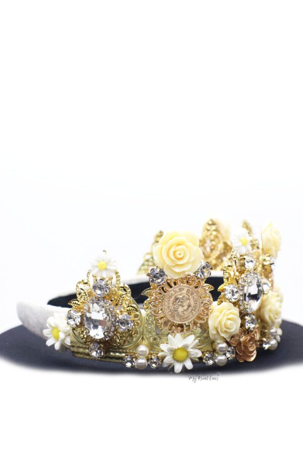 Queen Gloria- golden detailed runway headband - My Roial Ears LTD