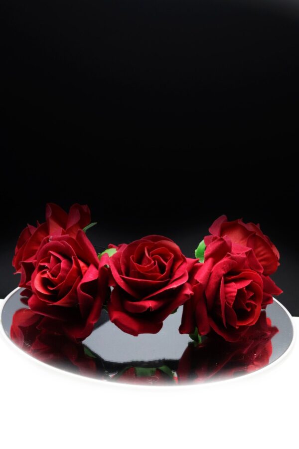 Queen Donna Red- rose flower headband - My Roial Ears LTD