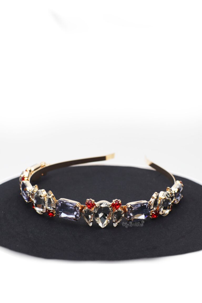 Queen Faustine Purple-gorgeous crystal stone headband - My Roial Ears LTD