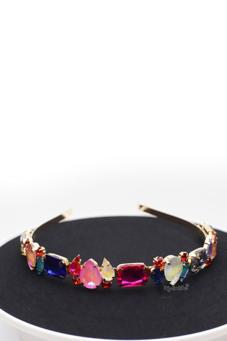 Queen Faustine Multi-gorgeous crystal stone headband - My Roial Ears LTD